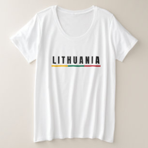 Camiseta Simples Lituânia Moderna lietuva Bandeira Souvenir