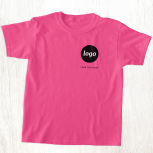 Camiseta Simples Logotipo e Texto de Marca Promocional Empr