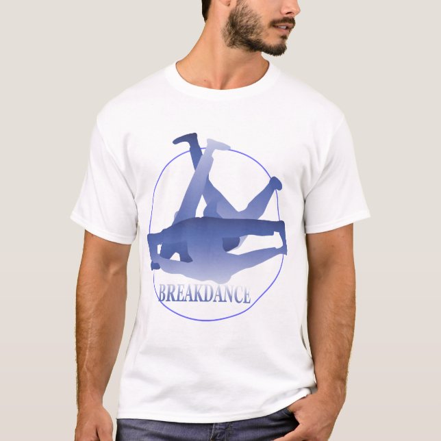 Camiseta Simples Micro Fibra de Desempenho de Dança de Queb (Frente)