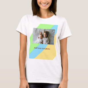 Camiseta simples minimal ADICIONE SUA FOTO TEXTO NATAL amar