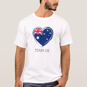 Camiseta Simples Modern England Fan UK Nome do grupo Flag