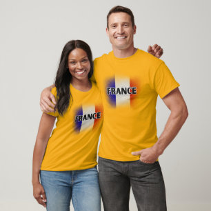 Camiseta Simples Modern Love França Flag Paris Souvenir