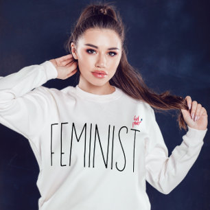 Camiseta Simples, moderna, escritura feminista Mínima de po