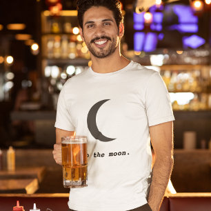 Camiseta Simples moderno às citações da lua