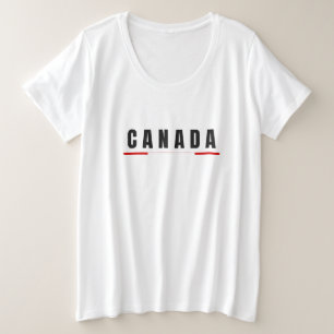 Camiseta Simples Moderno Canadá - Letra de Arte Souvenir
