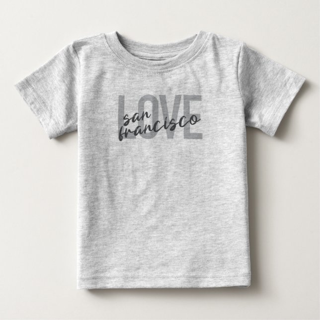 Camiseta Simples, moderno, design urbano Amar São Francisco (Frente)