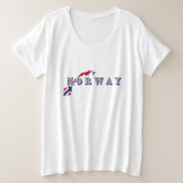 Camiseta Simples Moderno Norwegal - Letra Norueguesa Flag S