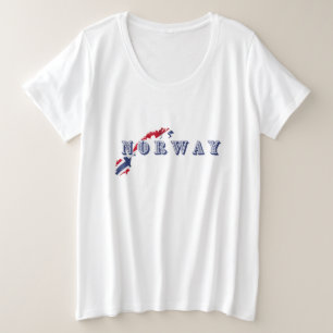 Camiseta Simples Moderno Norwegal - Letra Norueguesa Flag S