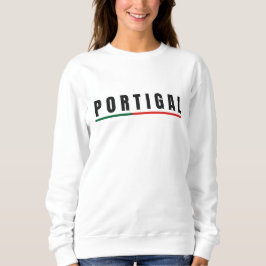 Camiseta Simples Moderno Portugal - Letra de Arte Flag Souv