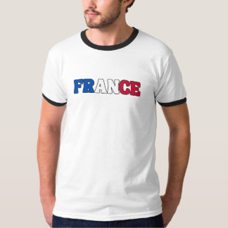 Camiseta Simples Moderno Roupa de Bandeira Nacional da Fran