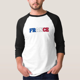 Camiseta Simples Moderno Roupa de Bandeira Nacional da Fran