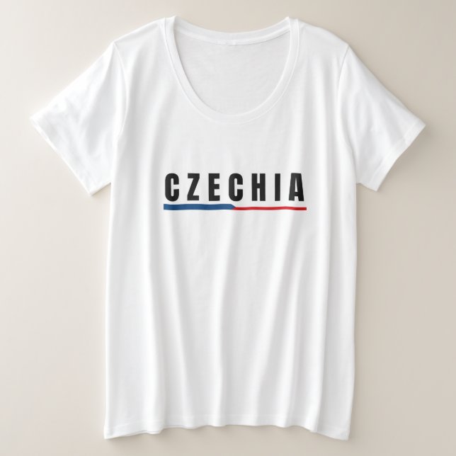 Camiseta Simples Moderno Tcheco Art - Letra Souvenir (Frente do Design)