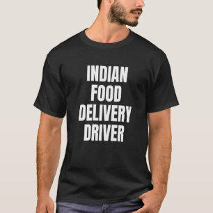 Camiseta Simples Motorista De Entrega De Comidas Indiana Pa