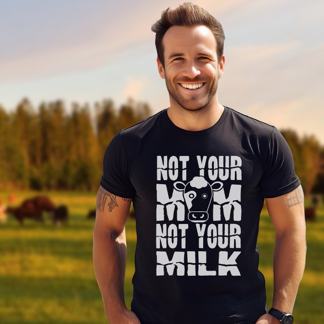 Camiseta Simples Não Sua Mãe Não Seu Leite Vegan (Criador carregado)