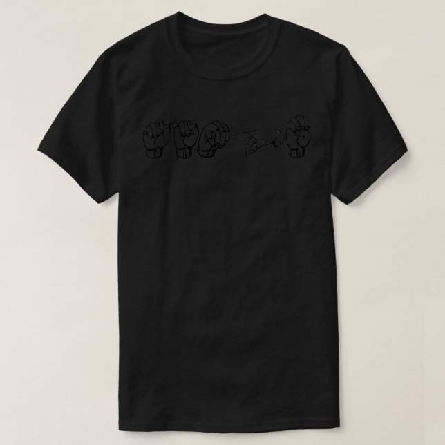 Camiseta Simples no ASL (Frente do Design)