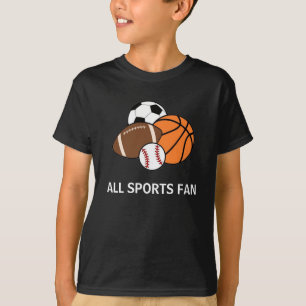 Camiseta Simples personalização de todos os fãs desportivos