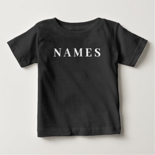 Camiseta Simples Preto Personalizado Adicionar Seu Nome Ele
