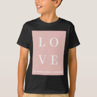 Simples Preto Rosa Amor Deixe Nosso Valor Todos T