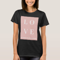 Simples Preto Rosa Amor Deixe o Nosso Valor Todos