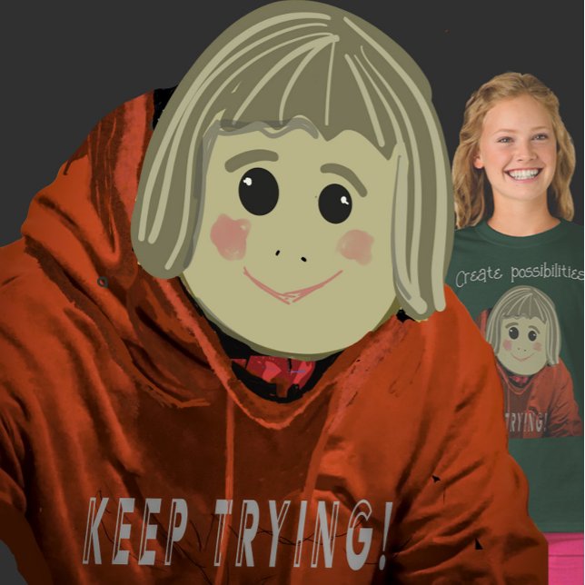 Camiseta Simples Rosto Feliz, Possibilidades De Inspiração  (Criador carregado)