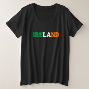 Camiseta Simples Roupa de Bandeira Nacional da Irlanda Mode