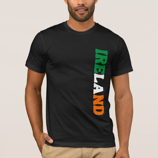 Camiseta Simples Roupa de Bandeira Nacional da Irlanda Mode (Frente)