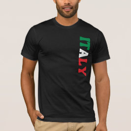 Camiseta Simples Roupa de Bandeira Nacional da Itália Moder