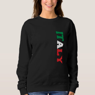 Camiseta Simples Roupa de Bandeira Nacional da Itália Moder