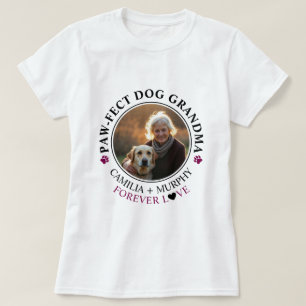 Camiseta Simples Texto Preto Cachorro Engraçado Foto da Vov
