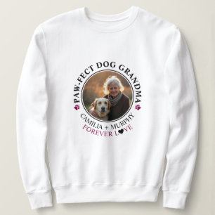 Camiseta Simples Texto Preto Cachorro Engraçado Foto da Vov