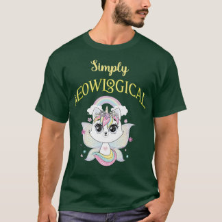 Camiseta Simplesmente asas meowlógicas unicórnio caticorn k