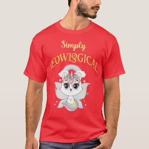 Camiseta Simplesmente asas meowlógicas unicórnio caticorn k