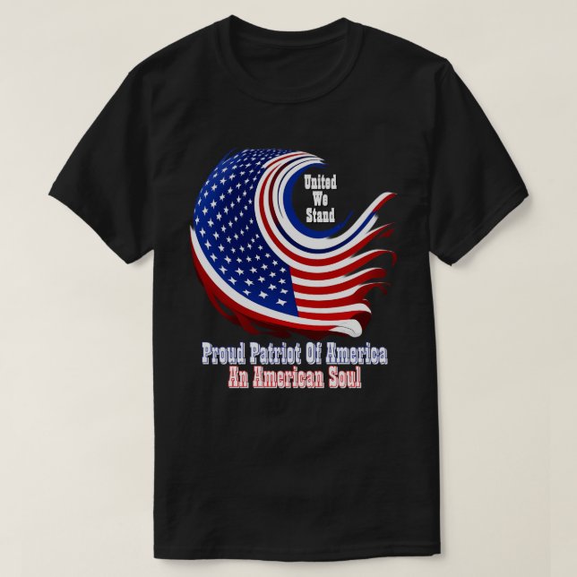Camiseta Simplesmente Enspirado Patriota Orgulhoso da Améri (Frente do Design)