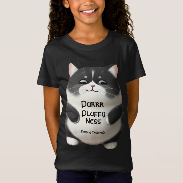 Camiseta Simplesmente Enspired Purrr Fluffiness Infantil (Frente)