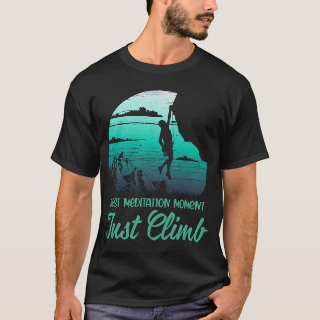 Camiseta Simplesmente escalar montanhas de muro que se este (Frente)