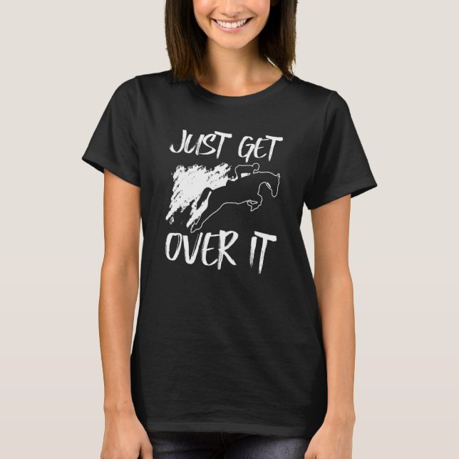 Camiseta Simplesmente Supere-o Corrida de Cavalos Salto Equ (Frente)