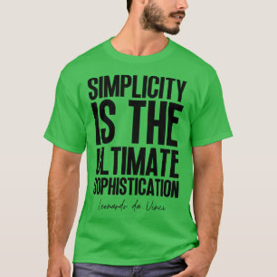 Camiseta Simplicidade é o último sofisticado Leonardo