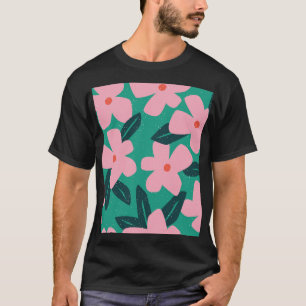 Camiseta Simplicidade Floral: Beleza Abstrato