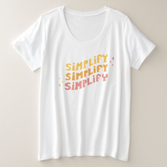 Camiseta Simplifique simplificam simplificam básico mais o (Frente do Design)