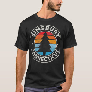Camiseta Simsbury Connecticut CT - Gráfico Vintage Retro 70