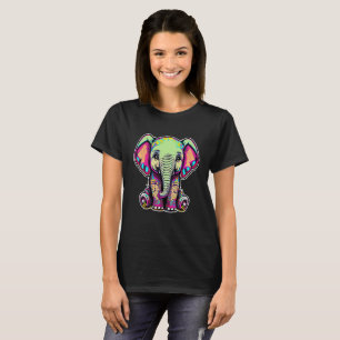 Camiseta Simulação digital do lindo bebê elefante