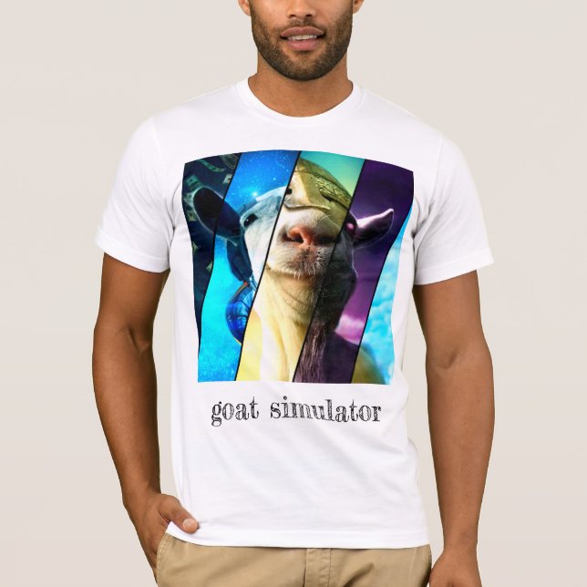Camiseta simulador de cabra da amazina (Frente)
