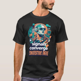 Camiseta Sinais convergentes, telecomunicações