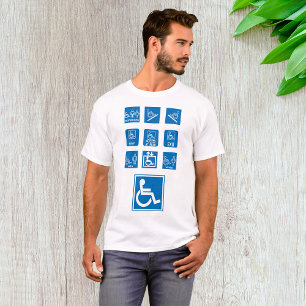 Camiseta Sinais de acessibilidade em cadeira de rodas