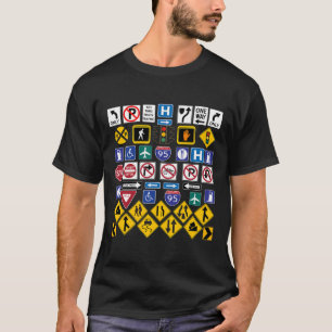 Camiseta Sinais de controle de tráfego