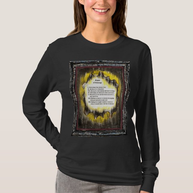 Camiseta Sinais de coragem (Frente)