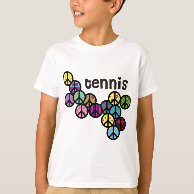 Camiseta Sinais de paz do tênis enchidos (Frente)