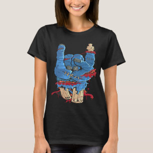 Camiseta Sinais dos chifres Mão do osso sanguíneo
