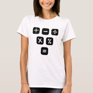 Camiseta Sinais matemáticos dos símbolos matemáticos