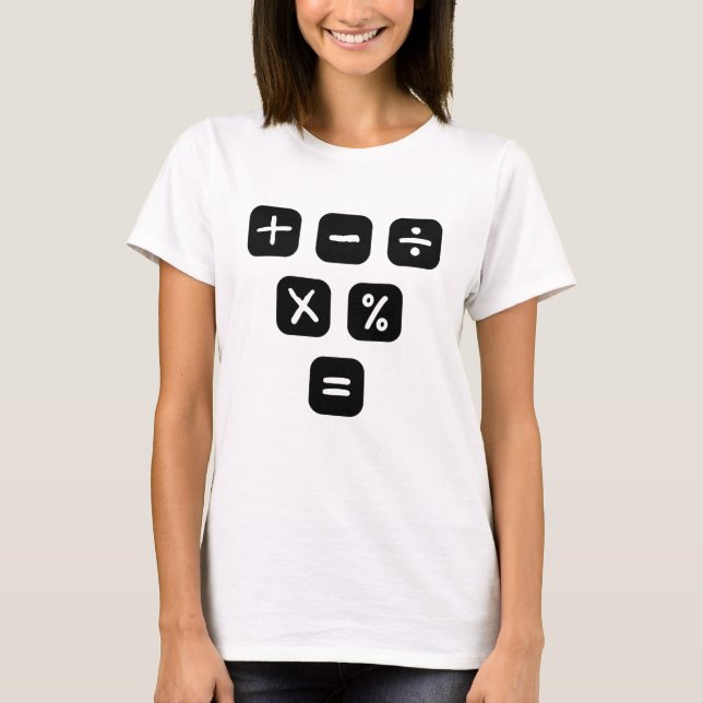 Camiseta Sinais matemáticos dos símbolos matemáticos (Frente)